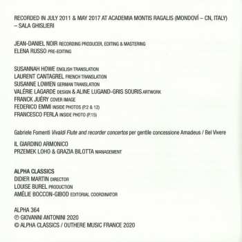 CD Antonio Vivaldi: Concerti Per Flauto