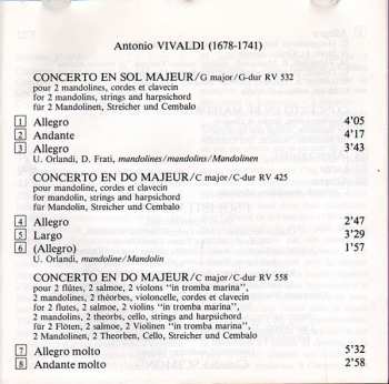 CD Antonio Vivaldi: Concerti Per Mandolini RV 93, 425, 532 & 558