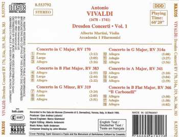 CD Antonio Vivaldi: Dresden Concerti Vol. 1