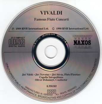 CD Antonio Vivaldi: Famous Flute Concerti