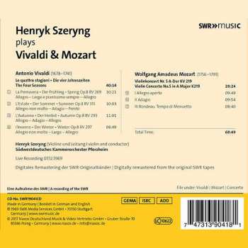 CD Wolfgang Amadeus Mozart: Four Seasons / Violin Concerto No. 5