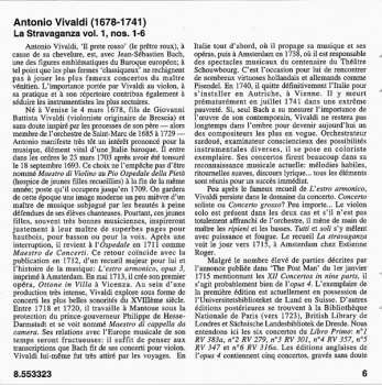 CD Antonio Vivaldi: La Stravaganza, Vol. 1