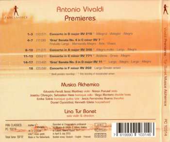 CD Antonio Vivaldi: Premieres (Violin Concertos & Sonatas)