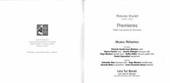 CD Antonio Vivaldi: Premieres (Violin Concertos & Sonatas)