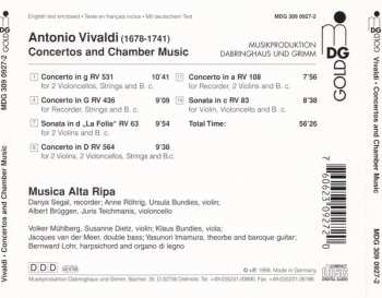 CD Antonio Vivaldi: Concertos And Chamber Music