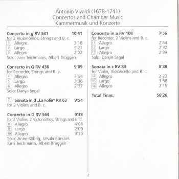 CD Antonio Vivaldi: Concertos And Chamber Music