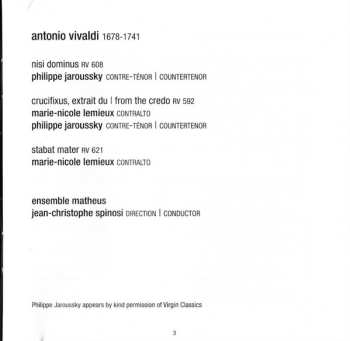 CD Antonio Vivaldi: Nisi Dominus - Stabat Mater
