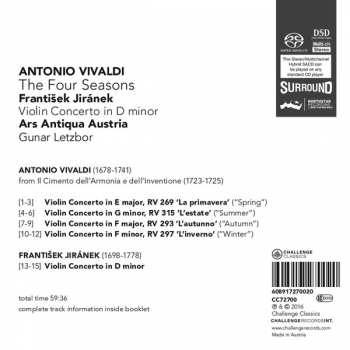 SACD Antonio Vivaldi: The Four Seasons / Violin Concerto In D Minor / Gunar Letzbor