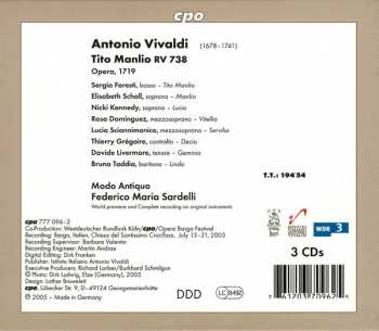 3CD/Doos Antonio Vivaldi: Tito Manlio