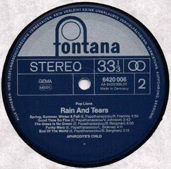 LP Aphrodite's Child: Rain And Tears