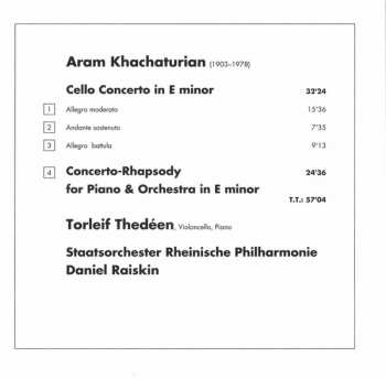 CD Aram Khatchaturian: Cello Concerto; Concerto-Rhapsody