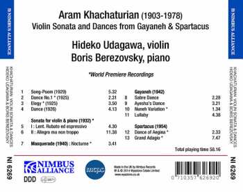 CD Aram Khatchaturian: Violin Sonata And Dances From Gayaneh & Spartacus