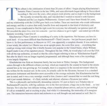 CD Los Angeles Philharmonic Orchestra: Khachaturian