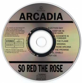 CD Arcadia: So Red The Rose