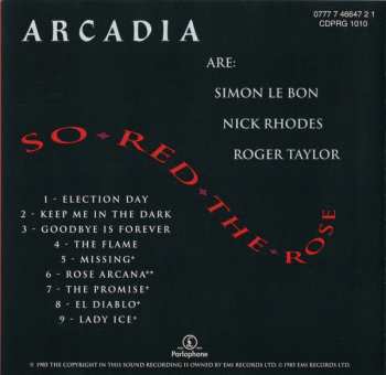 CD Arcadia: So Red The Rose
