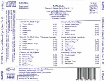 CD Arcangelo Corelli: Concerti Grossi Op. 6, Nos. 7 - 12
