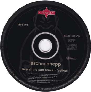 LP Archie Shepp: Live At The Pan-african Festival