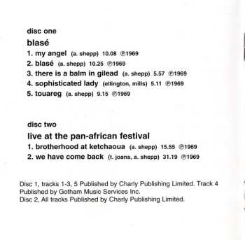 LP Archie Shepp: Live At The Pan-african Festival