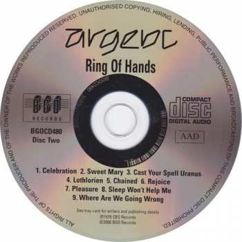2CD Argent: Argent / Ring Of Hands