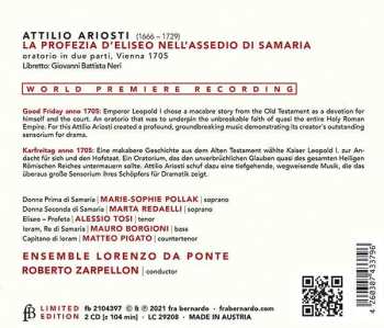 2CD Attilio Ariosti: La Profezia D'Eliseo LTD