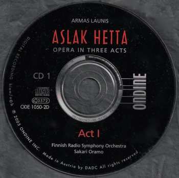 2CD/Doos Sakari Oramo: Aslak Hetta, Opera In Three Acts