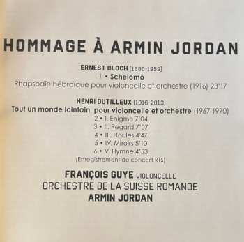 CD L'Orchestre De La Suisse Romande: Hommage