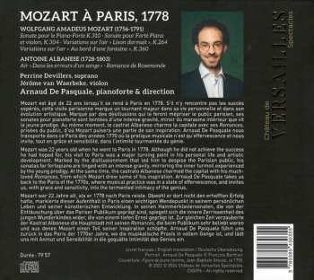 CD Arnaud De Pasquale: Mozart À Paris 1778