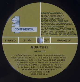 LP Arnaud Rodrigues: Murituri