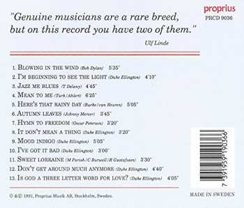 CD Arne Domnérus: Sketches Of Standards
