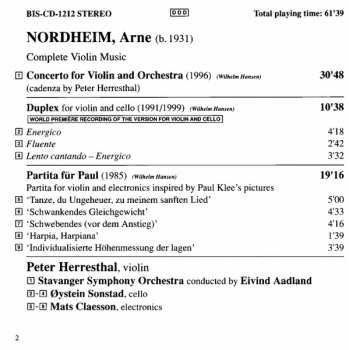 CD Arne Nordheim: Complete Violin Music