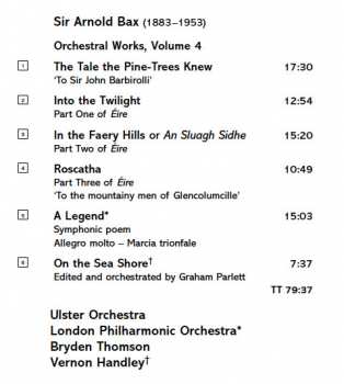 CD The London Philharmonic Orchestra: Orchestral Works, Volume 4: The Tale The Pine-Trees Knew · Into The Twilight · In The Faery Hills · Roscatha · A Legend · On The Sea Shore