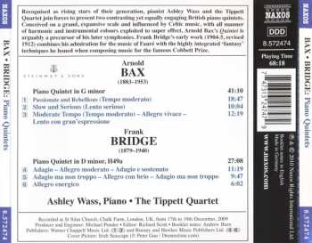 CD Arnold Bax: Piano Quintet In G Minor, Piano Quintet In D Minor