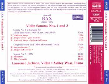 CD Arnold Bax: Violin Sonatas  Nos. 1 And 3