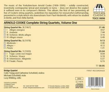 CD Arnold Cooke: Complete String Quartets Volume One
