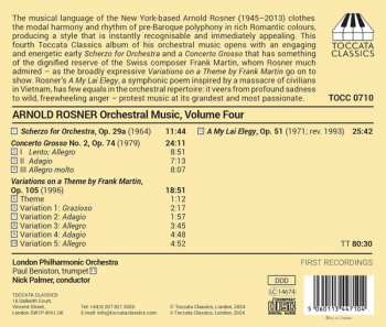 CD Arnold Rosner: Orchestral Music, Volume Four