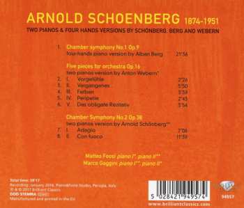 CD Arnold Schoenberg: Chamber Symphonies, Five Pieces Op. 16