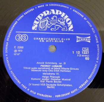 LP Arnold Schoenberg: Pierrot Lunaire (MONO)