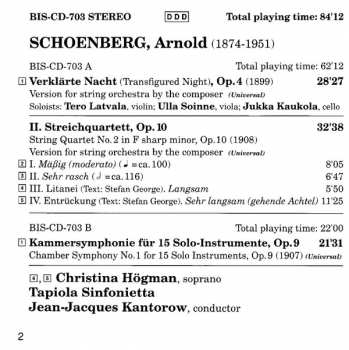 2CD Arnold Schoenberg: Verklärte Nacht, String Quartet No. 2, Chamber Symphony No. 1