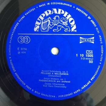 LP Arnold Schoenberg: Pelléas A Mélisanda / Passacaglia