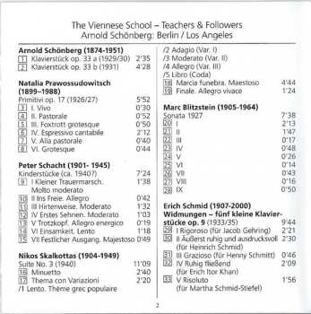 CD Arnold Schoenberg: The Viennese School - Teachers & Followers - Arnold Schönberg Vol. 2: Berlin / Los Angeles Followers