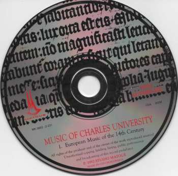 CD Ars Cameralis: Music Of Charles University (I. - European Music Of The 14th Century)