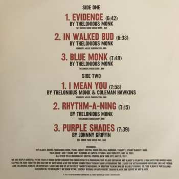 2LP Thelonious Monk: Art Blakey's Jazz Messengers With Thelonious Monk