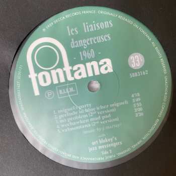 LP Art Blakey & The Jazz Messengers: Les Liaisons Dangereuses 1960