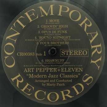 LP Art Pepper: Art Pepper + Eleven "Modern Jazz Classics"