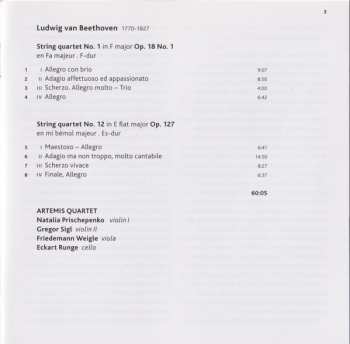 CD Ludwig van Beethoven: String Quartets Op. 18 / 1 & Op. 127