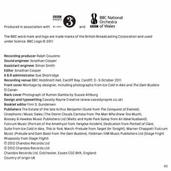CD Arthur Benjamin: The Film Music Of Arthur Benjamin & Leighton Lucas