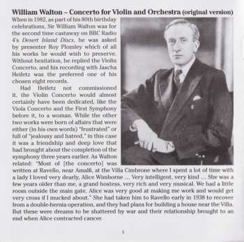 SACD Sir William Walton: Concerto For Violin And Orchestra / Concerto For Violin And Orchestra (Original Version)