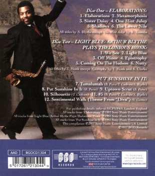 2CD Arthur Blythe: Elaborations/Light Blue: Arthur Blythe Plays Thelonious Monk/Put Sunshine In It