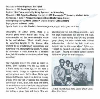 2CD Arthur Blythe: Four Arthur Blythe Albums On Two Discs - Lenox Avenue Breakdown / In The Tradition / Illusions / Blythe Spirit