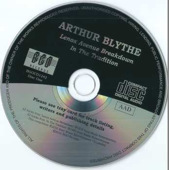 2CD Arthur Blythe: Four Arthur Blythe Albums On Two Discs - Lenox Avenue Breakdown / In The Tradition / Illusions / Blythe Spirit
